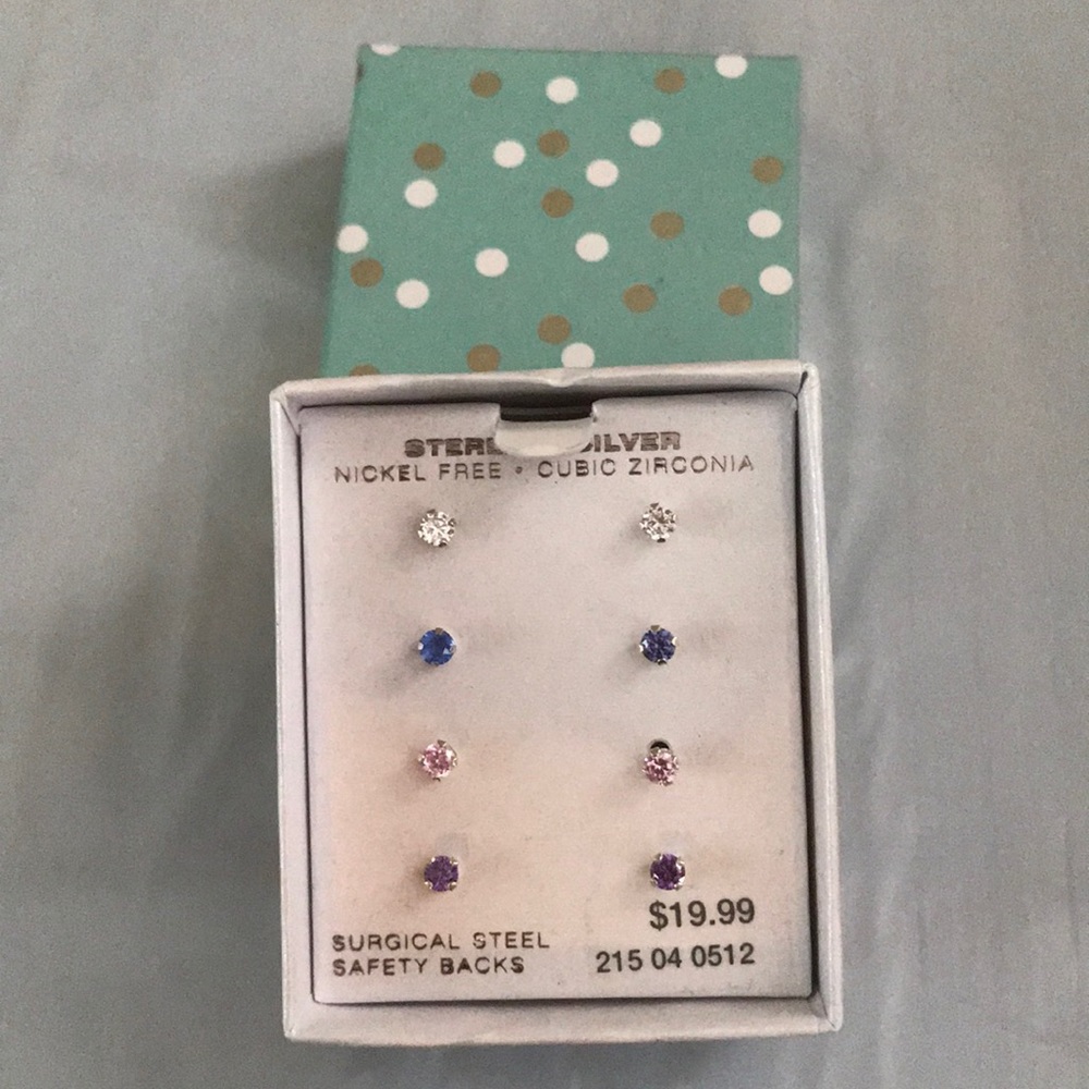 NWT Sterling Silver Cubic Zirconia Earrings